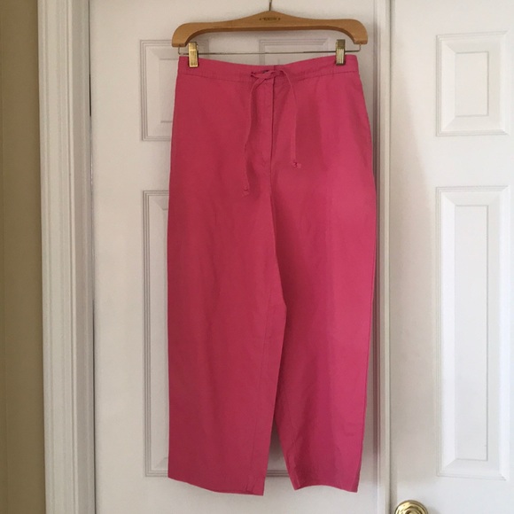 NWT Talbots Hot Pink Petite Crop Pants Size 6 - Picture 1 of 6
